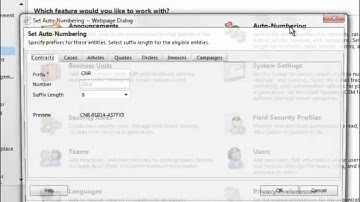 Setting Auto-Numbering - Microsoft Dynamics CRM Online - Success Portal