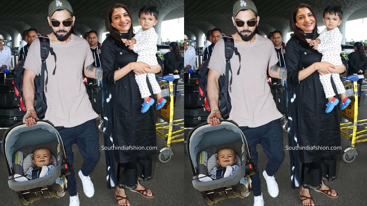 Anushka & Virat Kohli Revealed Akaay Face to Paparazzi for first time ...