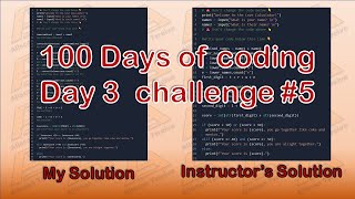 #100DaysOfCoding - Love Calculator - Python Code - Day 3 Challenge #5 screenshot 4