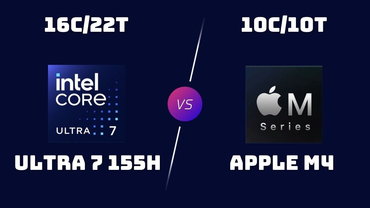 Ultra 7 155H vs Apple M4 (10-Core) – Meteor Lake vs Apple Silicon - YouTube