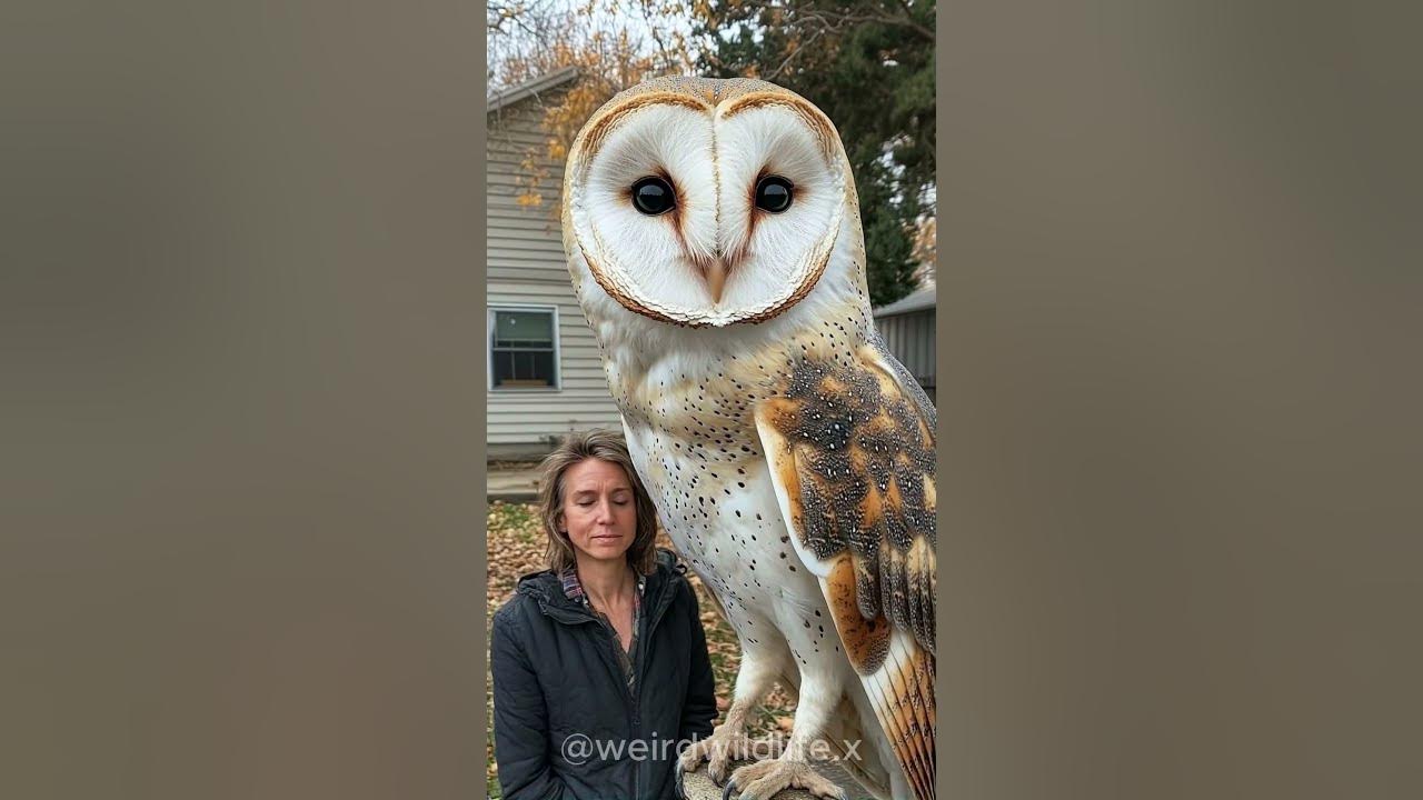 HUGE barn owl! #animals #bizarre #owls #huge #shorts HUGE barn owl! #animals #bizarre #owls #huge #shorts