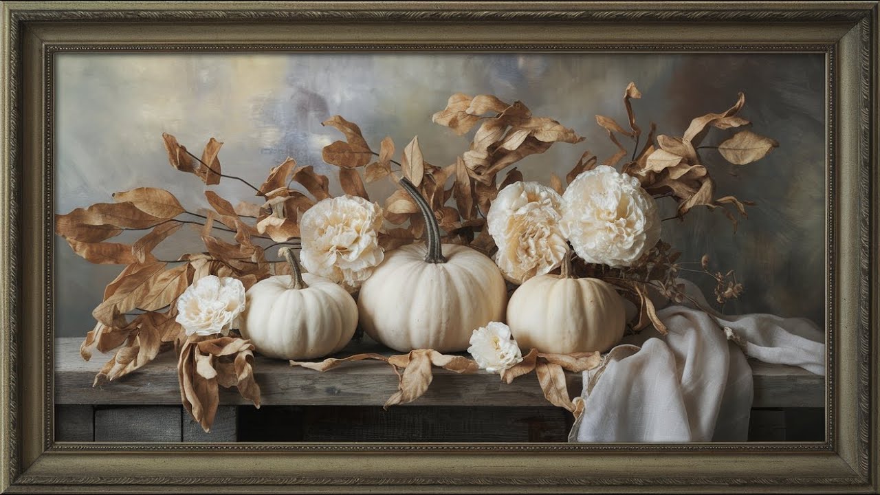 Fall pumpkins | screensaver | pumpkin paintings | autumn art for Frame TV | Smart TV background