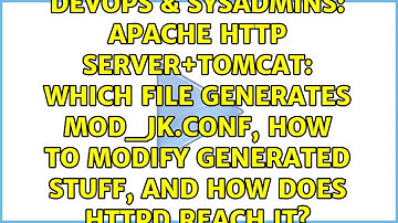 Apache HTTP Server+Tomcat: Which file generates mod_jk.conf, how to modify generated stuff, and...