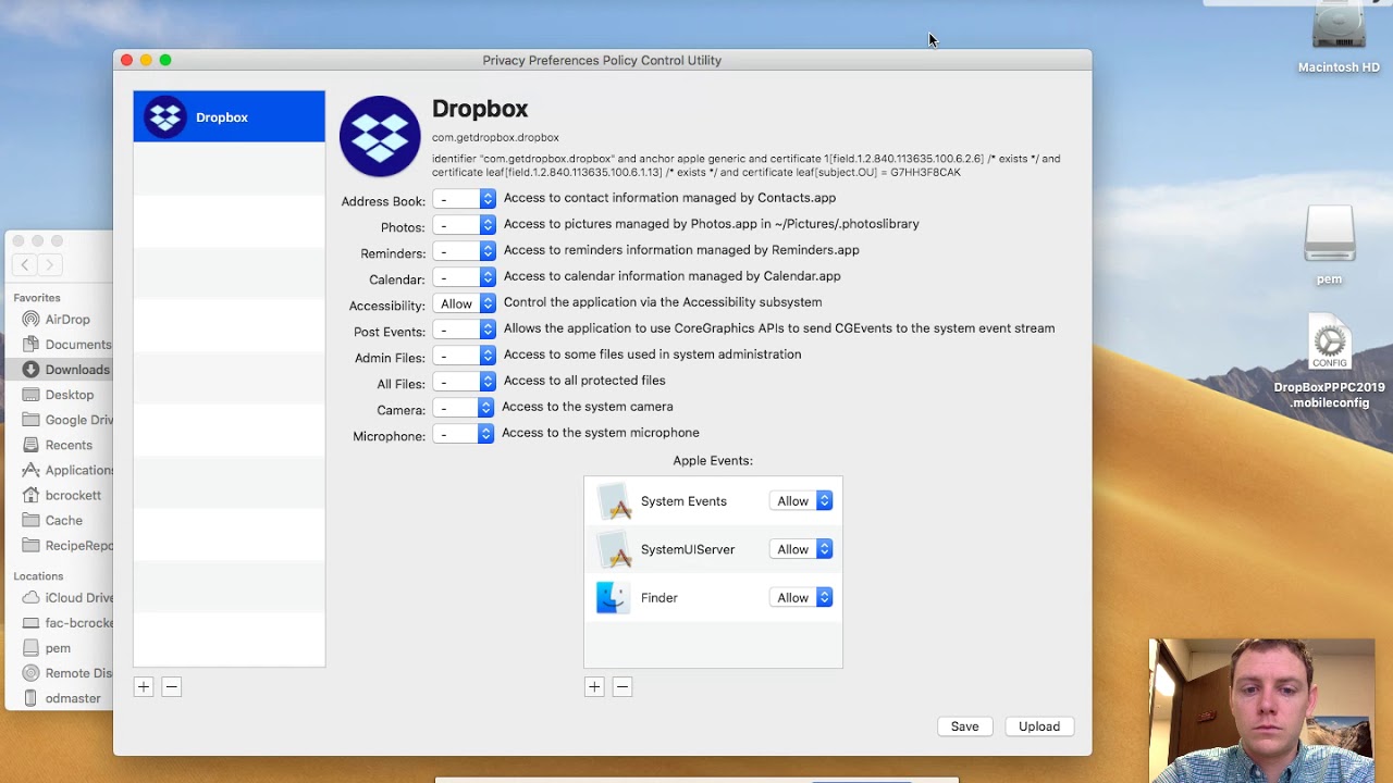 Pppc Profile Creating Privacy Preferences Policy Control (PPPC) profile for DropBox ...