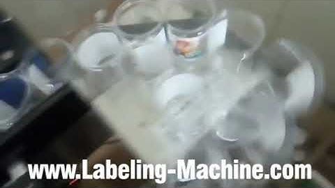 Automatic candy empty jar bottle labeling machine jar labeling line