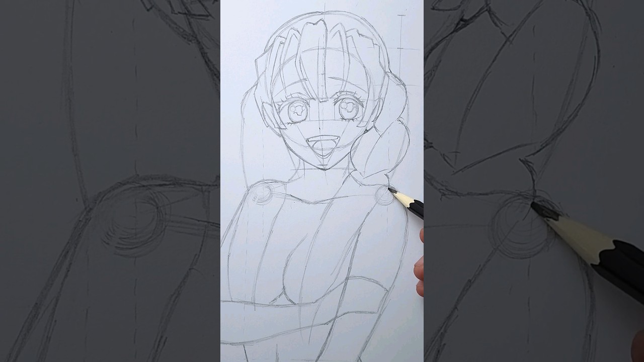Draw Mitsuri with easy steps! #demonslayer