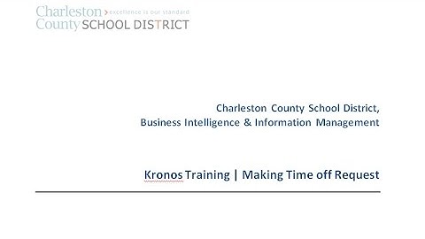 Kronos | Time off Requests