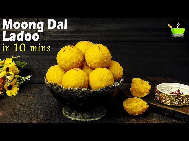 Moong Dal Ladoo | Moong Ke Laddu | How to make moong dal laddu | Yellow Moong Dal Laddu With Jaggery | She Cooks