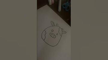 @arts&crafts how to draw a cow squishmallow