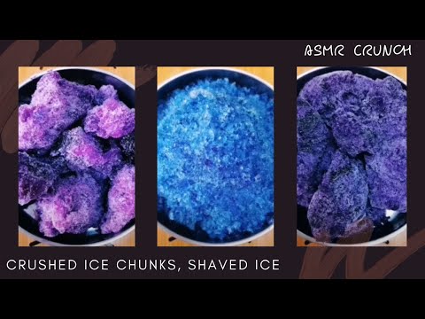 [ASMR] Crushed Ice Chunks, Shaved Ice Eating Sounds |Satisfying Video|#353 氷を食べる/ICE eating
