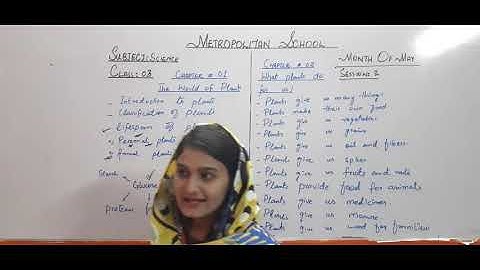 Metropolitan School May Session 2 Class 3 Science Lesson