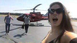 Ashley Graham Helicopter Hamptones Tour