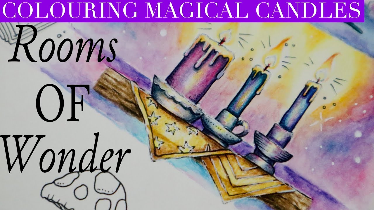 Colouring Magical Candles Rooms of Wonder Johanna Basford | Polychromos Albrecht Dürer Colour along