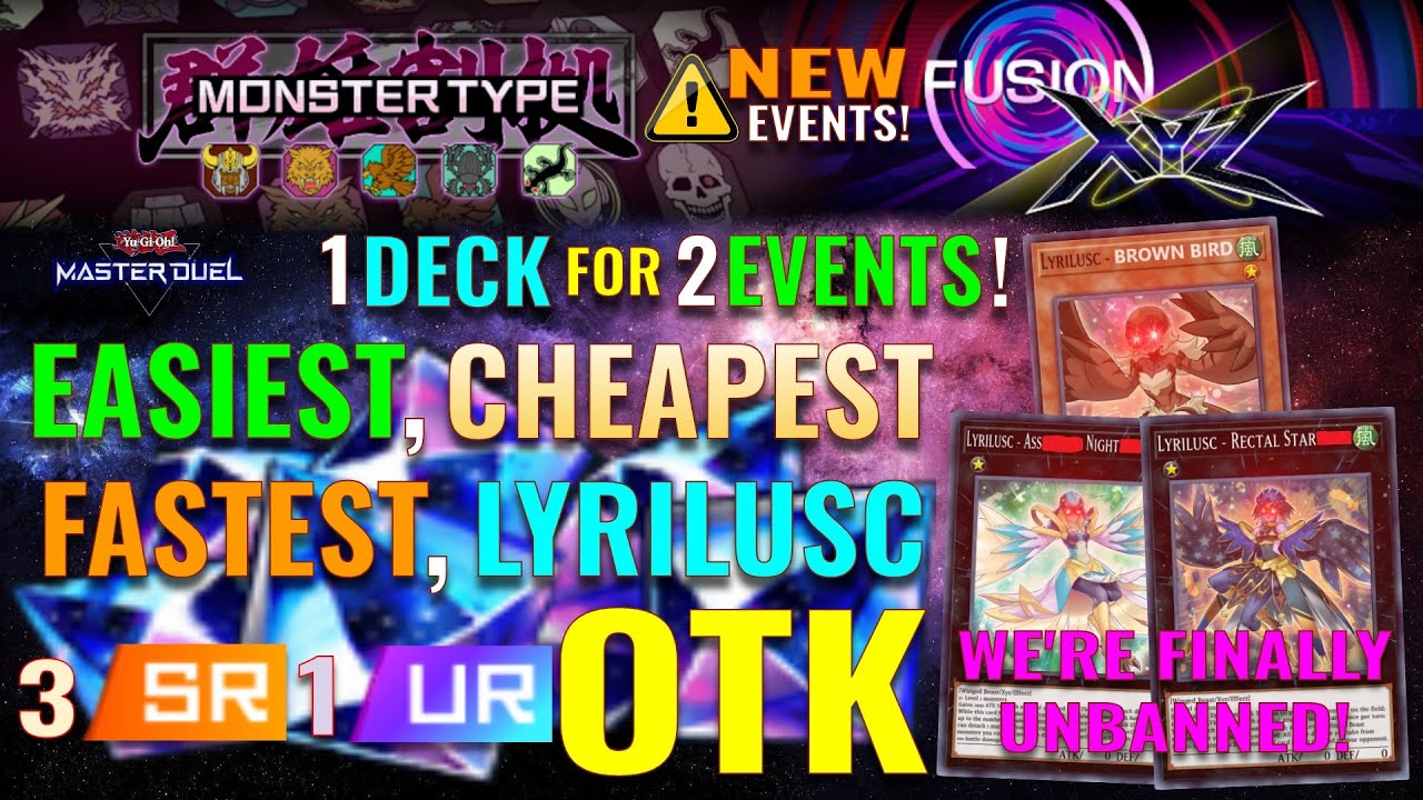 Best Fusion Xyz & Monster Type Festival Budget Deck - 3 SR 1 UR Lyrilusc OTK - Yu-Gi-Oh! Master Duel