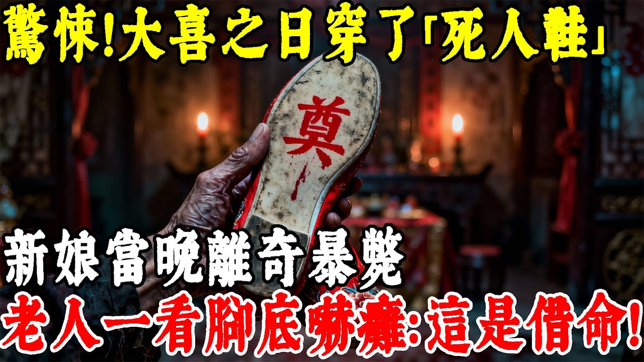 驚悚！ 大喜之日穿了“死人鞋”，新娘當晚離奇暴斃，老人一看腳底嚇癱：這是借命！#灵异故事 #故事 #故事分享