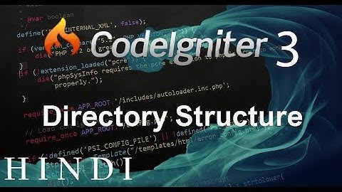 Codeigniter 3 Tutorial 2 Directory Structure (हिन्दी)
