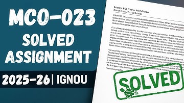 MCO-023 solved assignment 2025-26 | MCO-023 assignment 2026