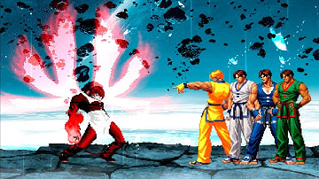 [KOF Mugen] Zombie Iori Yagami vs Kim Kaphwan Team