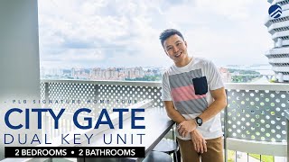 City Gate: $1.68M High Floor Unblocked View 2 Bedder Dual Key | D07 | Home Tour (Melvin Lim)