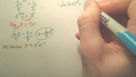 5.4 Exponential Differentation and Integration Practice A - Calculus