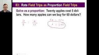 Saxon Math - Pre-Algebra 1/2: 3rd Edition (Lesson 83) - Rate Problems as Proportion Problems