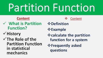 Partition Function | What is Partition Function in Statistical Mechanics?