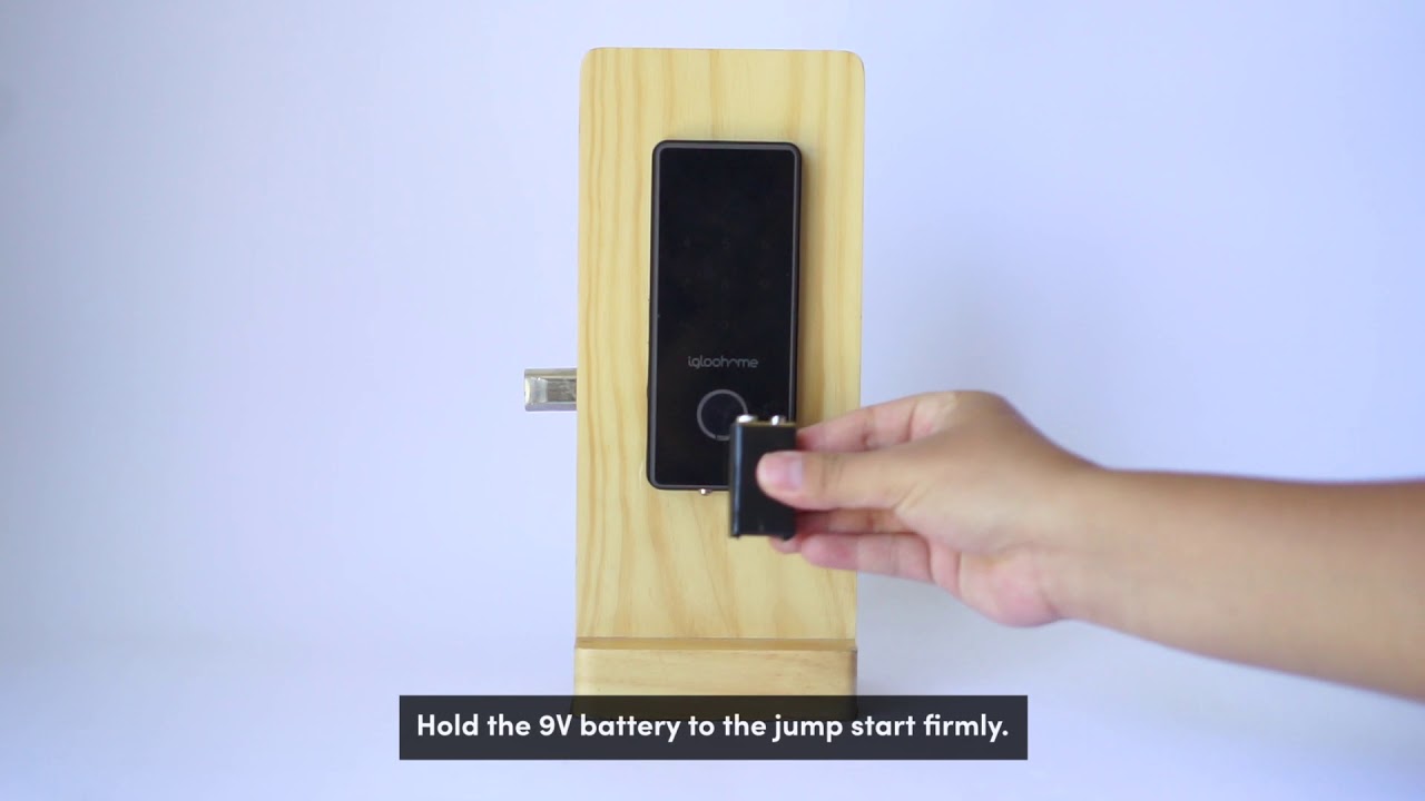 Samsung smart lock 9v battery jump terminals location