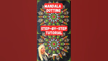 Mandala Dotting Step-by-Step Tutorial Art Project Design Paint #dotting #design #mandala #tutorial