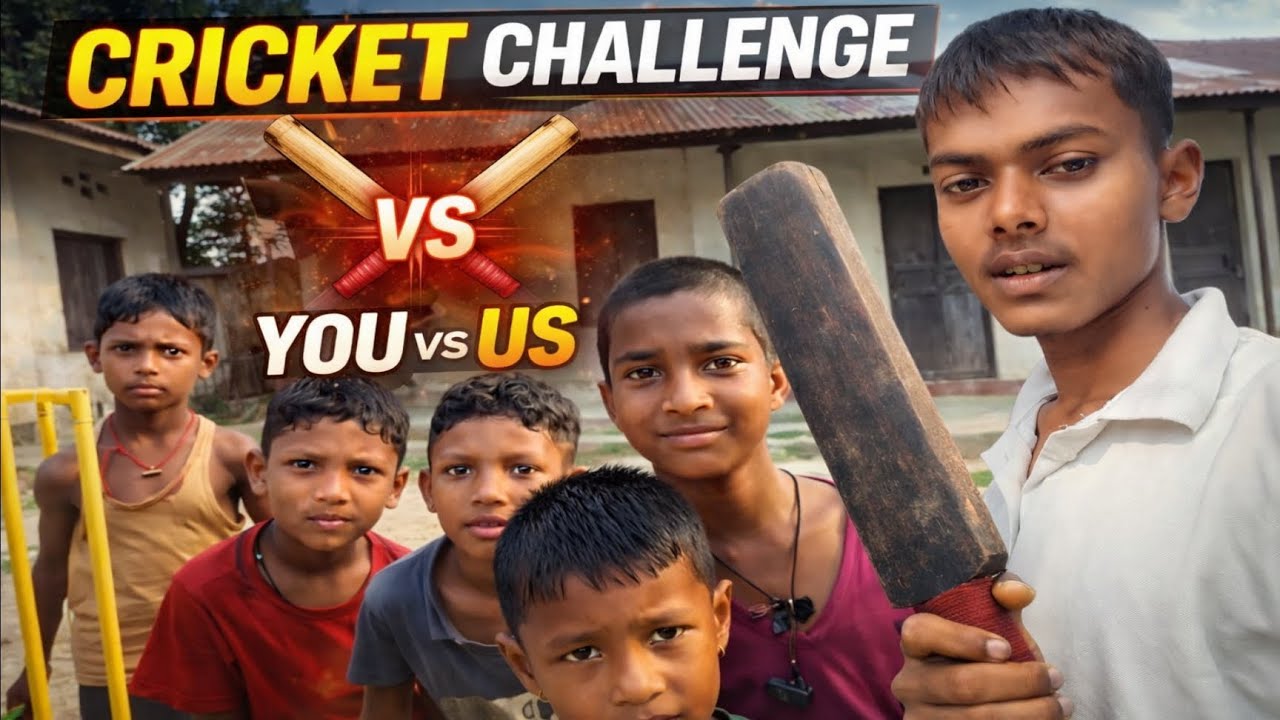CRICKET CHALLENGE 🏏🔥 YOU vs US | Village Boys Epic Match! - YouTube