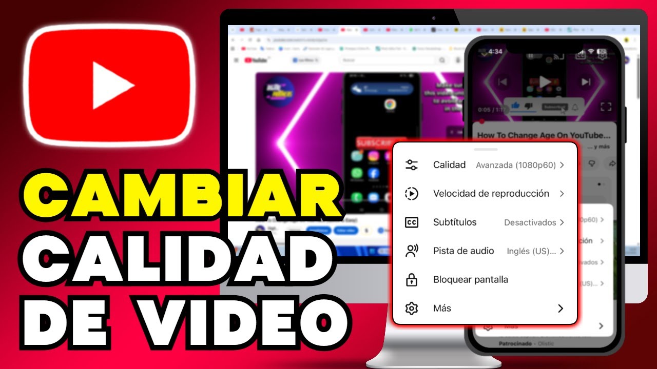 Cómo Cambiar la Calidad de Video en YouTube en tu móvil y PC (Fácil y ...
