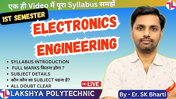 ELECTRONICS ENGINEERING | 1ST SEMESTER SYLLABUS INTRODUCTION | #DIPLOMA #SBTEBIHAR