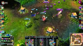 Riven, Flash 3rd Q Combo over Cait Trap + Nidalee Kill