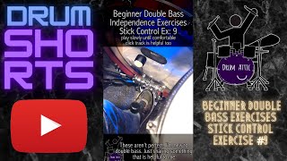 Drum Double Bass Independence Exercises from Stick Control ex.9 #shorts