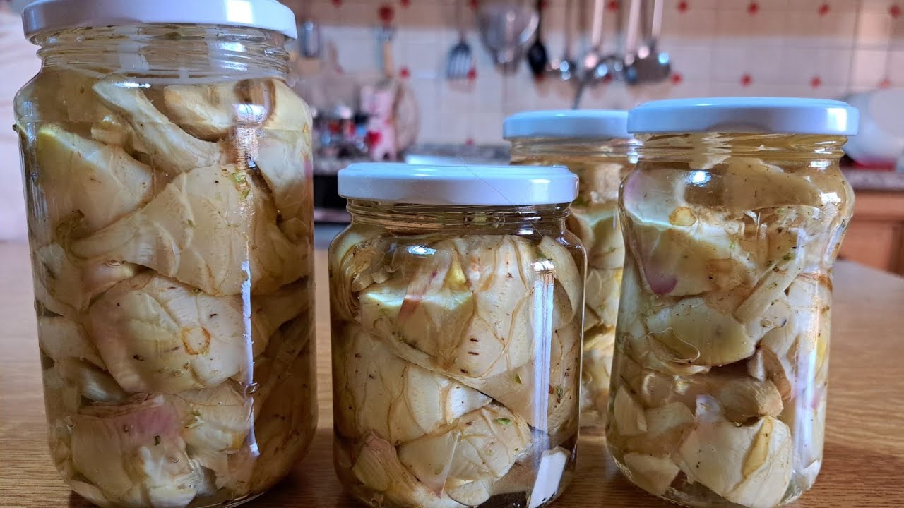 Carciofi sott'olio,ricetta Siciliana.