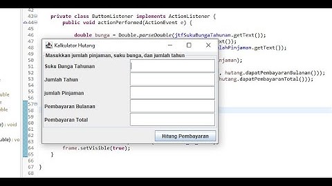 Kalkulator Hutang Tugas UAS Java PBO (Pemrograman Berorientasi Objek)