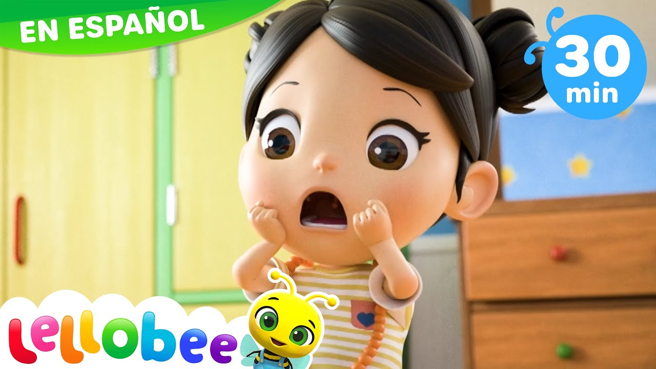 5 Monitos Saltando en La Cama | @Lellobee en Español Latino - Canciones infantiles | Educación