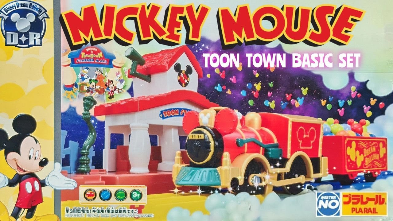 トイマニ M-101 M-102 M-102 M-103 TOMY PLARAIL 182: MICKEY MOUSE TOON TOWN BASIC SET | ディズニー