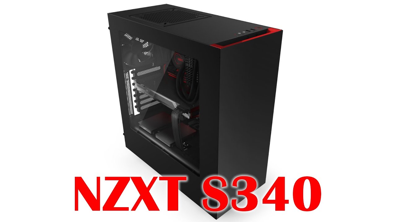 NZXT S340 BLACK RED (unboxing) - YouTube