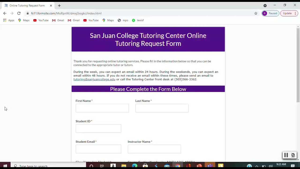 How to Request a Tutor through Canvas - YouTube