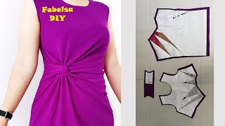 V094 How to make side waist twist dress