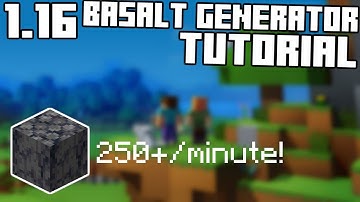 How to Make a Basalt Generator in Minecraft 1.16! (Quick & Survival-Friendly) 250+ Basalt/minute!