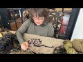 Thursday live hooking with velvet a beautiful letter drawing patterns and framing a rug