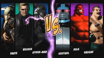 UMVC3 - SETS #3! (SPIDER-MAN/DANTE/WESKER/SENTINEL/HULK/HAGGAR)