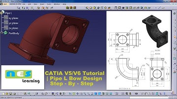 CATIA V5/V6 Tutorial |* NEW* PIPE ELBOW Design STEP-BY-STEP