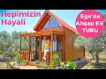 Ege Köyündeki 24 m²'lik AHŞAP EVDE (Tiny House) 1 Gün Geçirmek!!