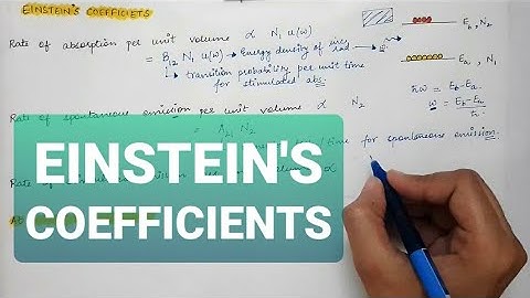 LASER | Lecture 3 | Einstein