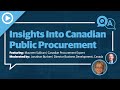 Insights into canadian public procurement