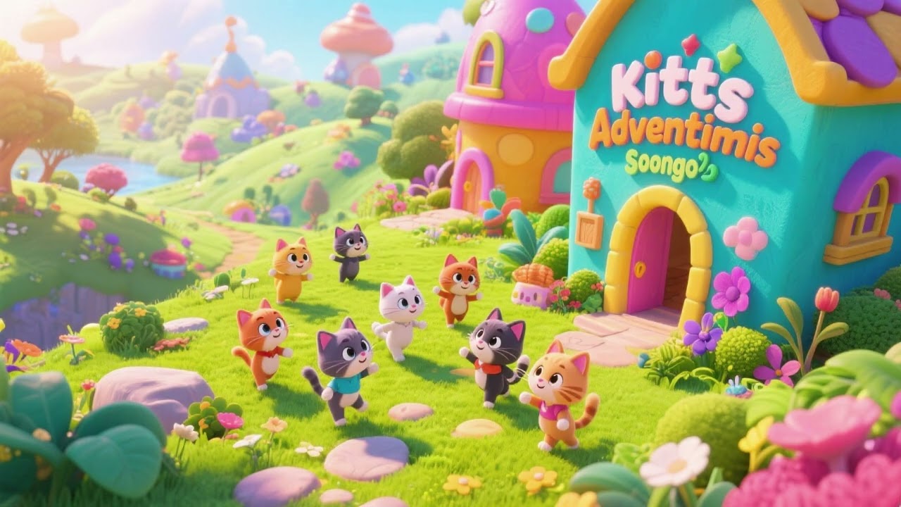 «Приключения кошечки 2 🐱🎶 | Веселая детская песенка и игривое путешествие!»