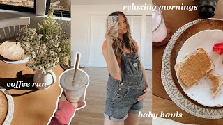 A DAY IN MY LIFE! relaxing morning, baby clothes haul, coffee run, BTS working!