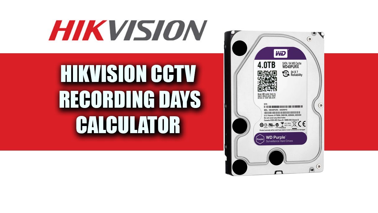 Hikvision DVR recording calculator -